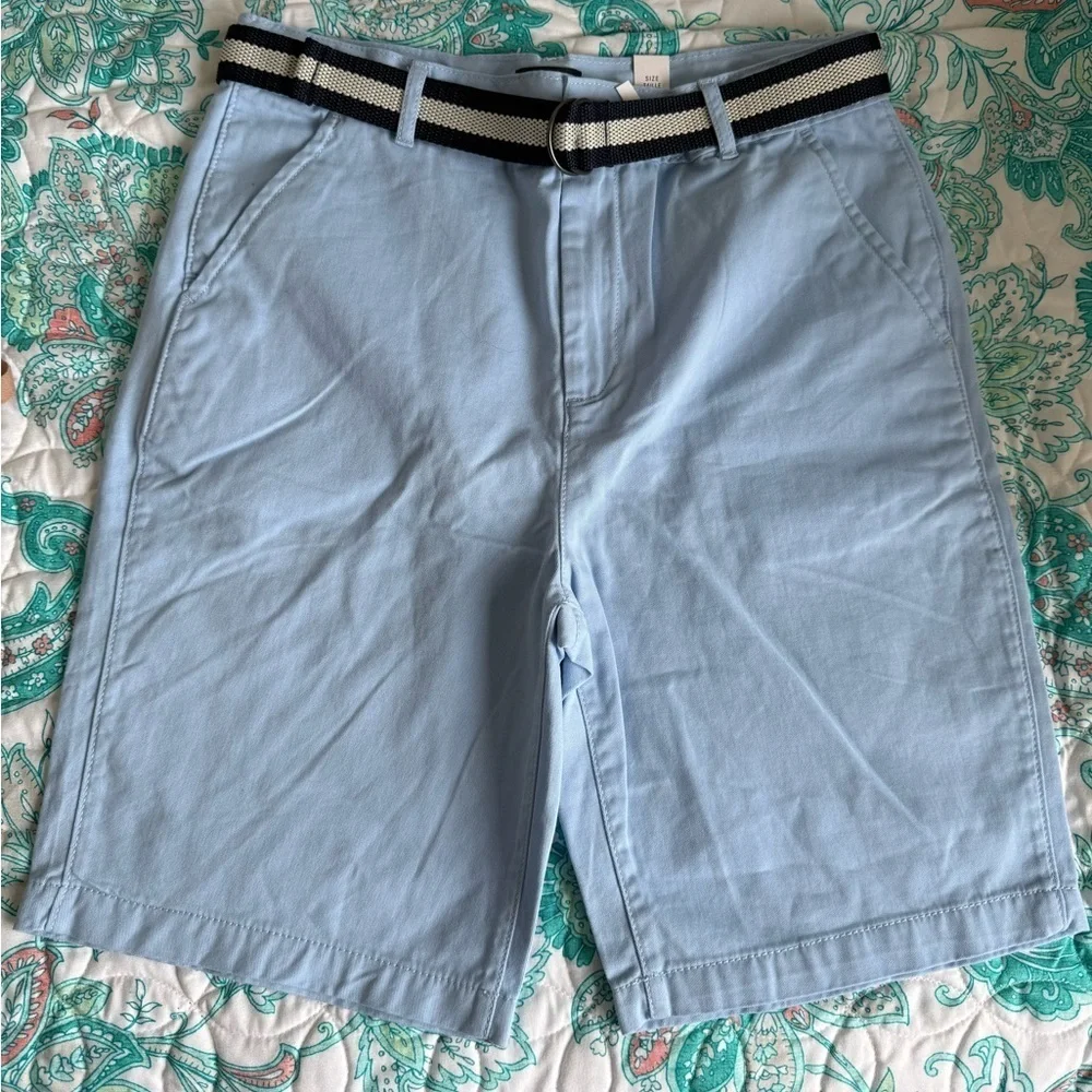 4/$20 The Children’s Place boys Sky Blue Shorts with Belt size 16. NWT - Picture 4 of 7